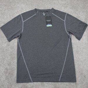 River's End Sports Shirt NWT Adult Medium Gray Cool Matrix Short Sleeve Pullover